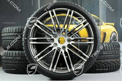 20" Komplet kół zimowych Turbo III, 8,5J x 20 ET51 + 11J x 20 ET70 + NOWE opony zimowe Pirelli 245/35 ZR20 + 295/30 ZR20, z czujnikami ciśnienia RDK