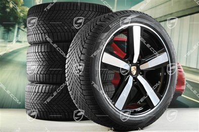 22-inch winter wheel set Cayenne Exclusive Design Sport, wheel rims 10J x 22 ET48 +11,5J x 22 ET61 + Pirelli winter tyres 285/40 R22 + 315/35 R22, black high gloss