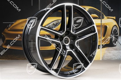 20" Felge "Macan Turbo", 9J x 20 ET26, BORBET, tiefschwarz-metallic