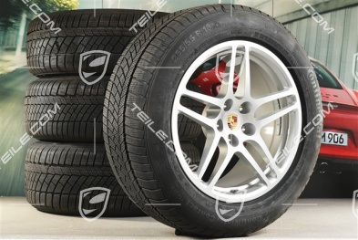18" "Macan S" Winterräder Satz, Felgen 8J x 18 ET21 + 9J x 18 ET21 + Continental Winterreifen 235/60 ZR 18 + 255/55 ZR 18, mit RDK-Sensoren