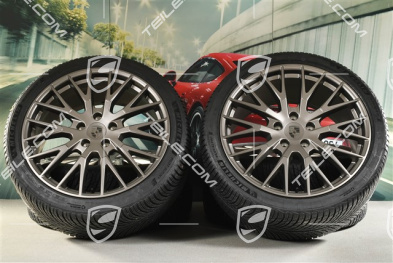 21-inch Panamera Exclusive Design Winter wheel set, wheel rims 9,5J x 21 ET71 + 10,5J x 21 ET71 + Michelin Pilot Alpin 5 winter tyres 275/35 R21 + 315/30 R21, Turbonit