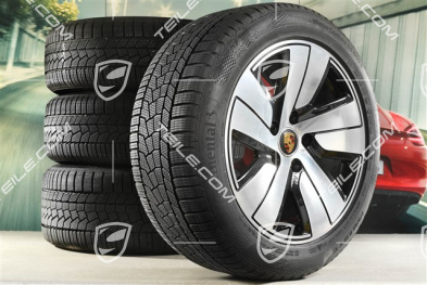 19" Taycan S Winterräder Satz, Felgen 8J x 19 ET50 + 10J x 19 ET47, Continental Winterreifen 225/55 R19 + 275/45 R19, DOT/Bj. 2021/2022, Reifenprofil 6mm