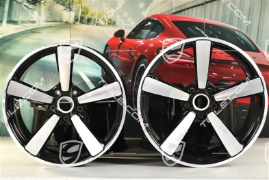 20+21-inch wheel rim set Turbo Exclusive Design, rims: front 9,5J x 20 ET44 + hinten 12J x 21 ET70, black high gloss