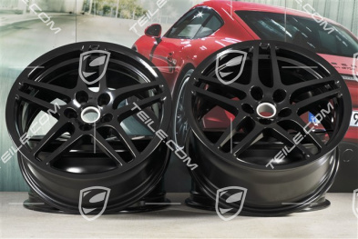 18" komplet felg Macan S, 8J x 18 ET21 + 9J x 18 ET21, czarny wysoki połysk