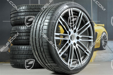 20" Sommerräder Satz, Turbo III, Felgen 8,5J x 20 ET57 + 10J x 20 ET50 + NEUE Pirelli PZero Sommerreifen 235/35 ZR20 + 265/35ZR20, ohne RDK-Sensoren