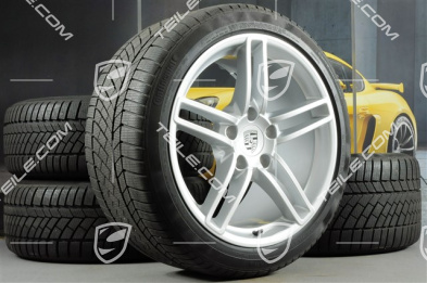 19" Komplet kół zimowych Carrera, 8,5J x 19 ET54 + 11J x 19 ET69, opony zimowe Continental 235/40 R19 + 285/35 R19, z czujnikami ciśnienia RDK