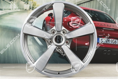 20+21" Komplet felg Carrera Exclusive, felgi: przednie 8,5J x 20 ET53 + tylne 11,5J x 21 ET67, platynowy srebrny