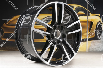 20-inch Cayenne Sport wheel rim set, 10,5J x 20 ET64 + 9J x 20 ET50, black