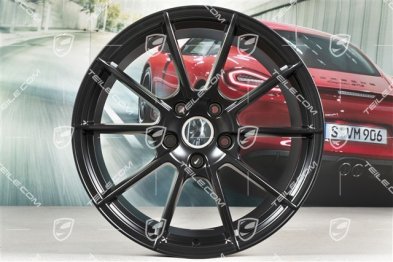 20" komplet felg "Spyder" / "718 Sport", felgi 8,5J x 20 ET57 + 10,5J x 20 ET47, czarny satynowy półmat