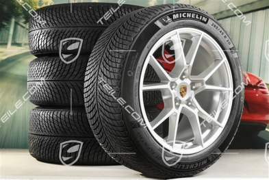 20" koła zimowe Cayenne S, komplet, felgi 9J x 20 ET50 + 10,5J x 20 ET55 + opony zimowe Michelin Pilot Alpin 5 SUV 255/55 R20 + 295/45 R20, z czujnikami ciśnienia