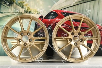 20" komplet felg "Spyder" / "718 Sport", felgi 8,5J x 20 ET57 + 10,5J x 20 ET47, Aurum satynowy półmat