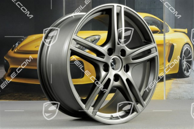 20" Felgensatz Panamera Turbo, 9,5J x 20 ET71 + 11,5J x 20 ET68, in Platinum Seidenmatt
