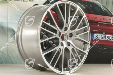 21-inch Panamera Exclusive Design Sport wheel rim, 10,5J x 21 ET71, in Platinum silver metallic