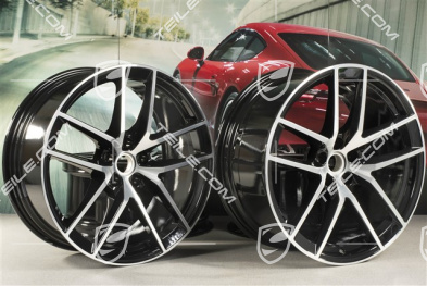 20-inch wheel rim set Macan S, 9J x 20 ET26 + 10J x 20 ET19, in black