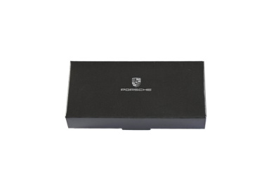 Porsche Crested leather keyring, 911 Spirit 70 Collection, Pascha fabric pattern