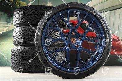 20"+21" RS Spyder Design Winterrädersatz, Felgen 8,5J x 20 ET50 + 11J x 21 ET82 + Michelin Winterreifen 245/35 R20 + 305/30 R21, mit RDK-Sensoren, Indigoblau