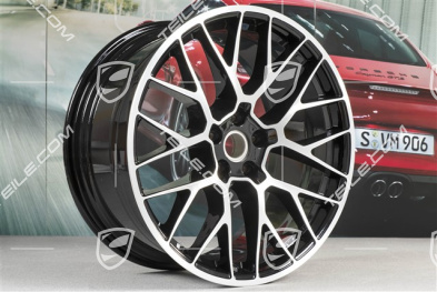 20" Felgensatz RS-Spyder Design, 9J x 20 H2 ET26 + 10J x 20 H2 ET19, schwarz hochglanz