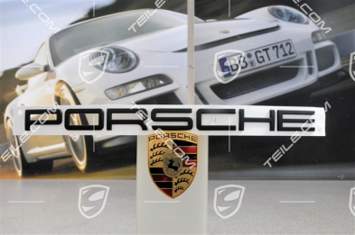 Logo "PORSCHE", 911 Carrera GTS / GT3, black Logo "PORSCHE", 911 Carrera GTS / GT3, black