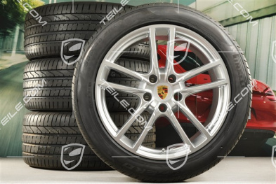 20" koła letnie Cayenne Sport, komplet, felgi 9J x 20 ET50 + 10,5J x 20 ET64 + opony letnie Pirelli 275/45 R20 + 305/40 R20, z czujnikami ciśnienia