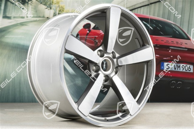 20+21" Komplet felg Carrera Exclusive, felgi: przednie 8,5J x 20 ET53 + tylne 11,5J x 21 ET67, platynowy srebrny