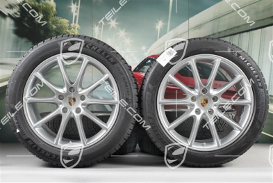 20" koła zimowe Cayenne COUPE Design, komplet, felgi 9J x 20 ET50 + 10,5J x 20 ET55 + NOWE opony zimowe Michelin 275/45 R20 + 305/40 R20, z czujnikami ciśnienia