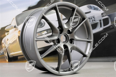20" Carrera S III wheel rim set, 8,5J x 20 ET51 + 11J x 20 ET52, platinum satin matt