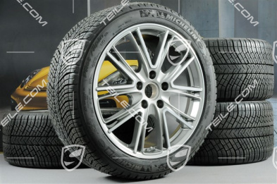 20-inch winter wheels set "Exclusive Design", rims 9,5 J x 20 ET71 + 10,5 J x 20 ET71 + NEW Michelin Pilot Alpin 4 winter tires 275/40 R20 + 315/35 R20, platinum silver