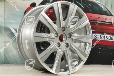 20-inch Taycan Tequipment Design wheel rim set, 9J x 20 ET54 + 11J x 20 ET60, platin silver