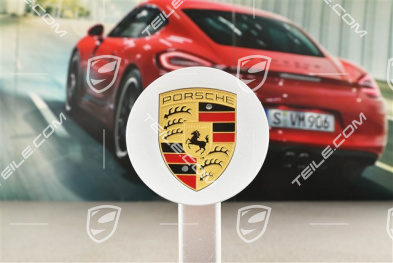 Radzierdeckel, konkav, farbiges Porschewappen