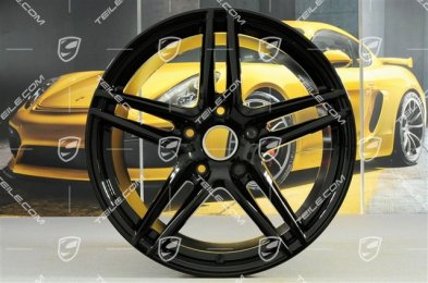 19-inch Carrera VI rim set, 8,5J x 19 ET50 + 11J x 19 ET77, for winter use, black high gloss