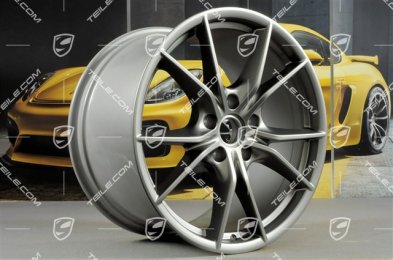 20" Carrera S IV Felgensatz, Felgen 8,5 J x 20 ET49 + 11,5 J x 20 ET76, Platinum-Seidenmatt