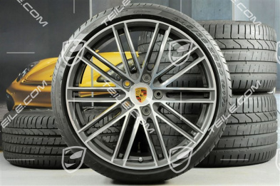 20" koła letnie, komplet 911 Turbo IV, felgi 11,5J x 20 ET56 + 9J x 20 ET51 + opony letnie Pirelli P Zero 305/30 ZR20 + 245/35 ZR20, z czujnikami ciśnienia