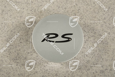 Radzierdeckel, Silber mit Schriftzug RS