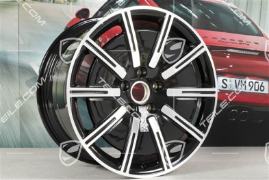 20" Felgensatz Sport Aero, 9J x 20 ET54 + 11J x 20 ET60, schwarz hochglanz mit glanzgedrehter Stirnfläche