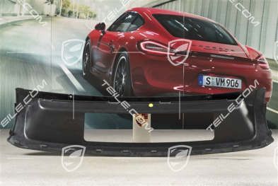 Rear bumper lower cover, for stainless steel cover, Detachable trailer coupling, Satin black