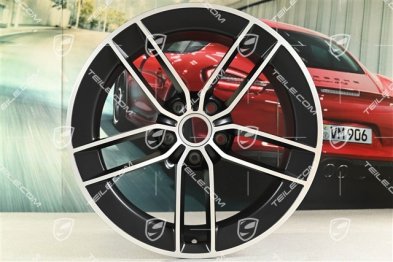 20"+21" Carrera Exclusive Design Felgensatz, Felgen 8,5J x 20 ET50 + 11,5J x 21 ET79, schwarz seidenmatt