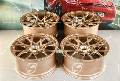 20"+21" GT3RS komplet felg, felgi 10J x 20 ET45 + 13J x 21 ET31, złote - Neodyme