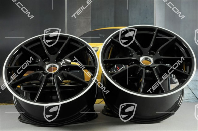 20-inch Carrera S (III) rims set, 8,5J x 20 RT51 + 11J x 20 ET70, wheel spokes painted Black