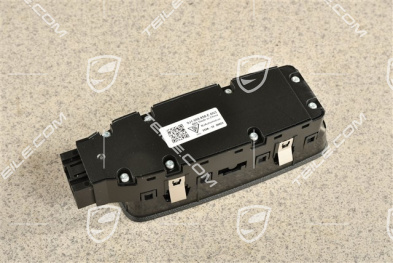 Fensterheber Schalter, Fahrerseite, Spiegel, elektr. anklappbar / behaizbar, Schwarz-matt