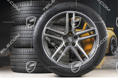 20" "Macan Turbo" Ganzjahresräder Satz, Felgen 9J x 20 ET26 + 10J x 20 ET19, All-Season-Reifen 265/45 R 20 + 295/40 R 20, mit RDK-Sensoren