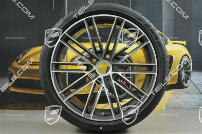20" koła letnie, komplet 911 Turbo IV, felgi 11,5J x 20 ET56 + 9J x 20 ET51 + opony letnie Pirelli 305/30 ZR20 + 245/35 ZR20, Titan