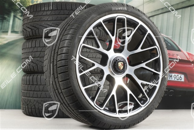 20" Turbo S central locking winter wheel set for Turbo S, wheels 8,5J x 20 ET51 + 11J x 20 ET59 + Pirelli Sottozero II winter wheels 245/35 R20+295/30 R20, TPMS