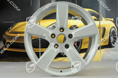 19" Cayman S Felgensatz, 8J x 19 x ET 57 + 9,5J x 19 x ET 45, Felgenstern in Weiß