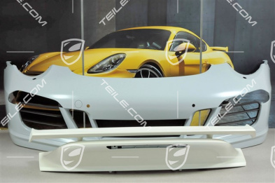 Aero Kit Cup Stoßstange vorne + Aero Kit CUP Frontspoiler + Heckspoiler mit Flügel, mit Löcher für Scheinwerferreinigungsanlage und ParkAssistant (PDC)