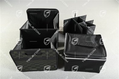 Foldable Luggage compartment box, Pasha Black / Olive Neo incl. Bottle insert + Cooler bag