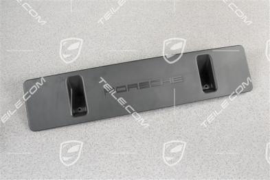 Front bumper number / Licence plate support, large, Black, Turbo