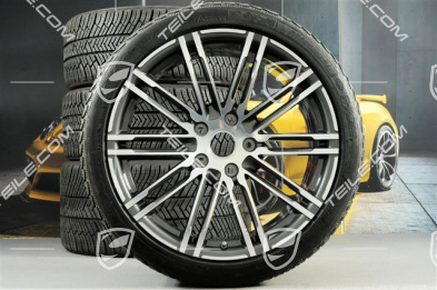 20" koła zimowe "Turbo", komplet, felgi 8,5J x 20 ET51 + 11J x 20 ET56 + NOWE opony zimowe Michelin Pilot Alpin PA4 245/35 R20 + 295/30 R20, z czujnikami ciśnienia