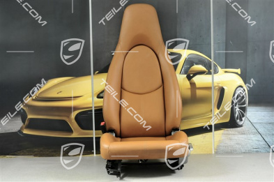 Seat, manual adjustable, leather, Natural Brown, without airbag, L