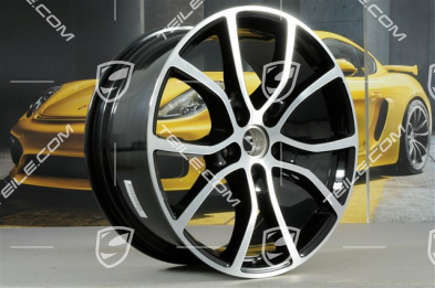 21" Felge Cayenne Exclusive Design, 9,5J x 21 ET46, Tiefschwarz Metallic