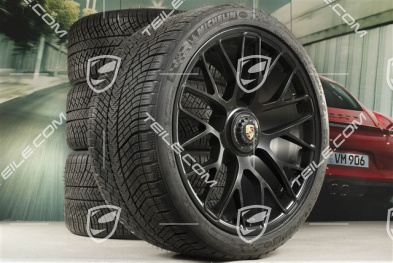 20" Turbo S Koła zimowe komplet do Turbo S / GTS, centralnie mocowane, felgi 8,5J x 20 ET51 + 11J x 20 ET59 + opony zimowe Michelin Pilot Alpin PA4 N1 245/35 R20+295/30 R20, czujniki ciśnienia, czarny półmat satyna